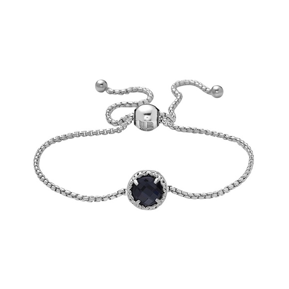 Charles Krypell Silver Skye Station Gemstone Hematite String Bracelet - Picture 1 of 1
